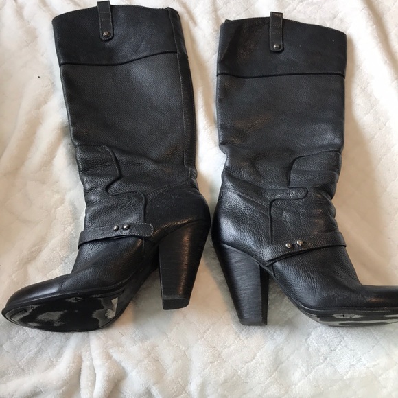 Sam Edelman Shoes - Sam Edelman tall black leather boots-size 8-4”heel